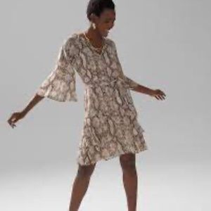 White House  Black Market Python Studded Python Print dress